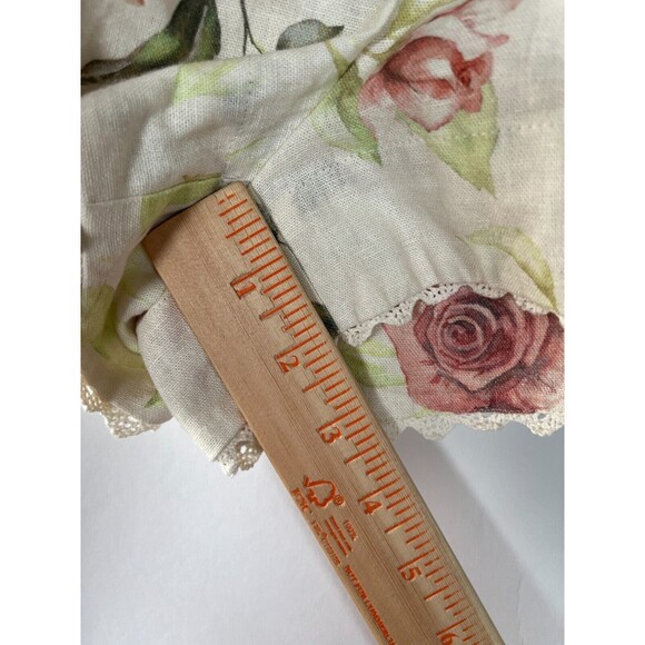 NEW‎ Caroline Constas Linen Blend Floral Shorts Size M Cottage Feminine Toile - Picture 4 of 10
